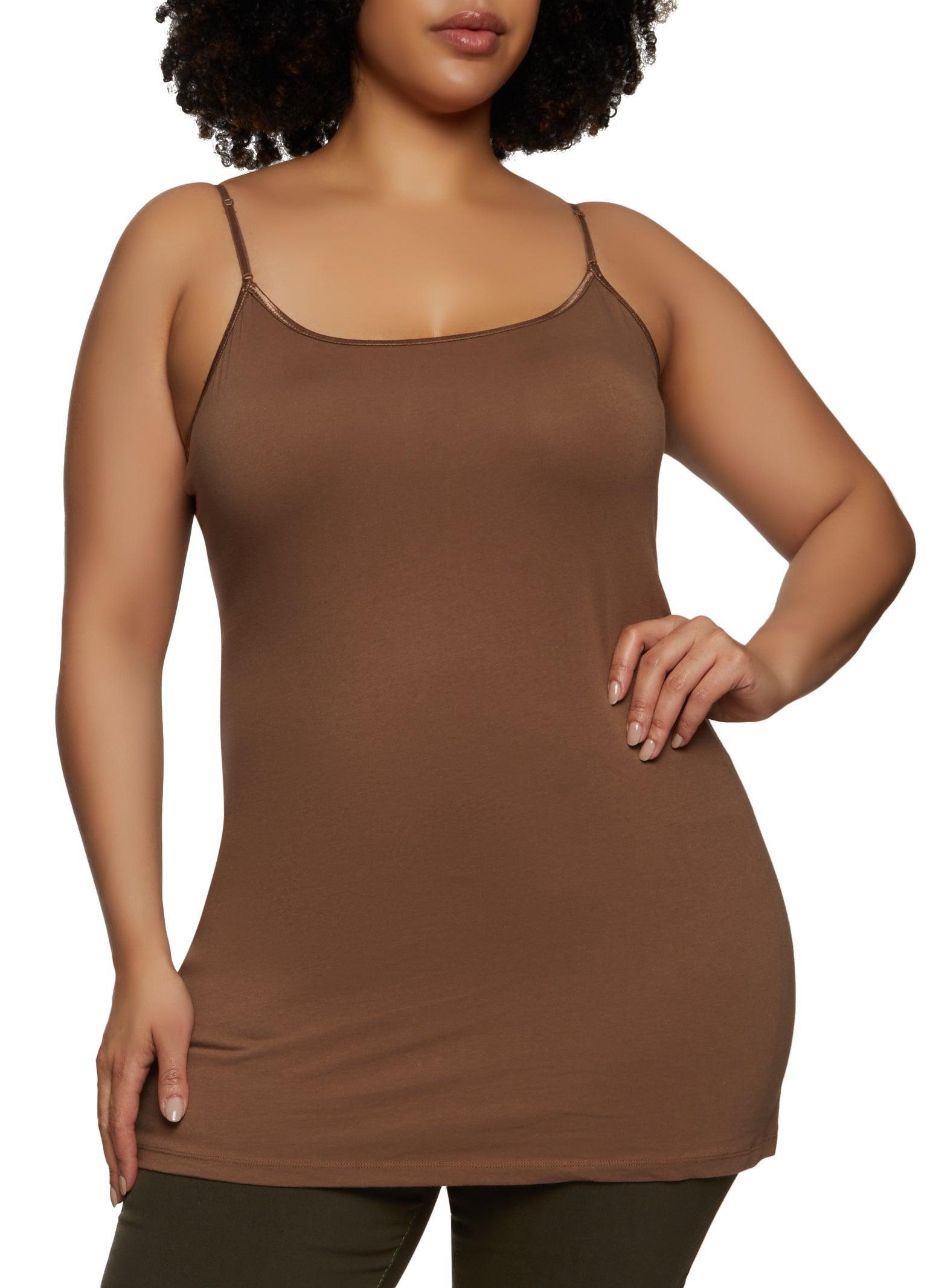 Plus Size Solid Scoop Neck Cami Female Product Image