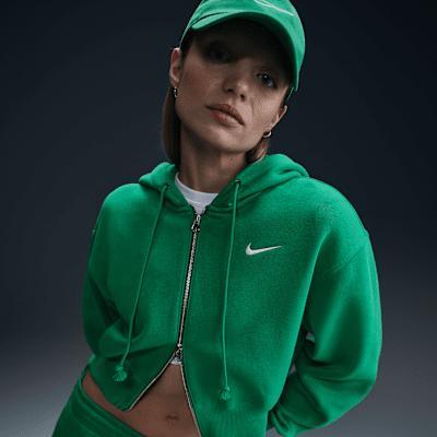 Women's Nike Sportswear Phoenix Fleece Loose Cropped Full-Zip Hoodie Product Image