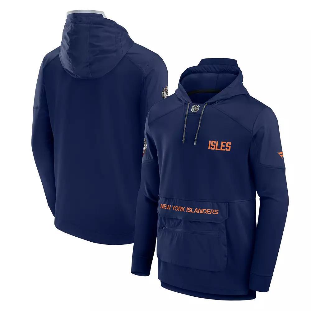 Men's Fanatics Navy New York Islanders 2024 NHL Stadium Series Authentic Pro Fleece Pullover Hoodie, Size: Medium, Isl Blue Product Image