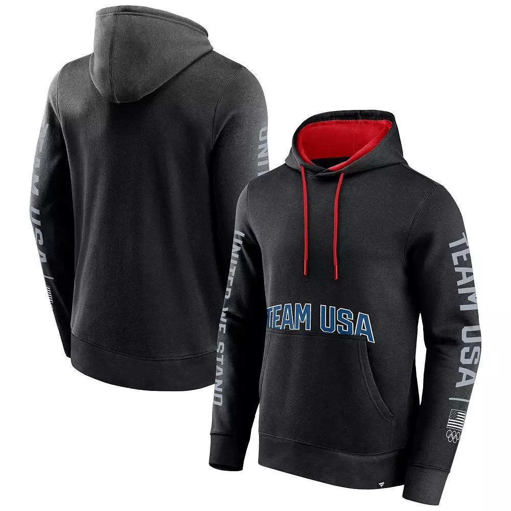 Men's Fanatics Branded Black Team USA Gold Fleece Pullover Hoodie, Size: Large, Usa Black Product Image