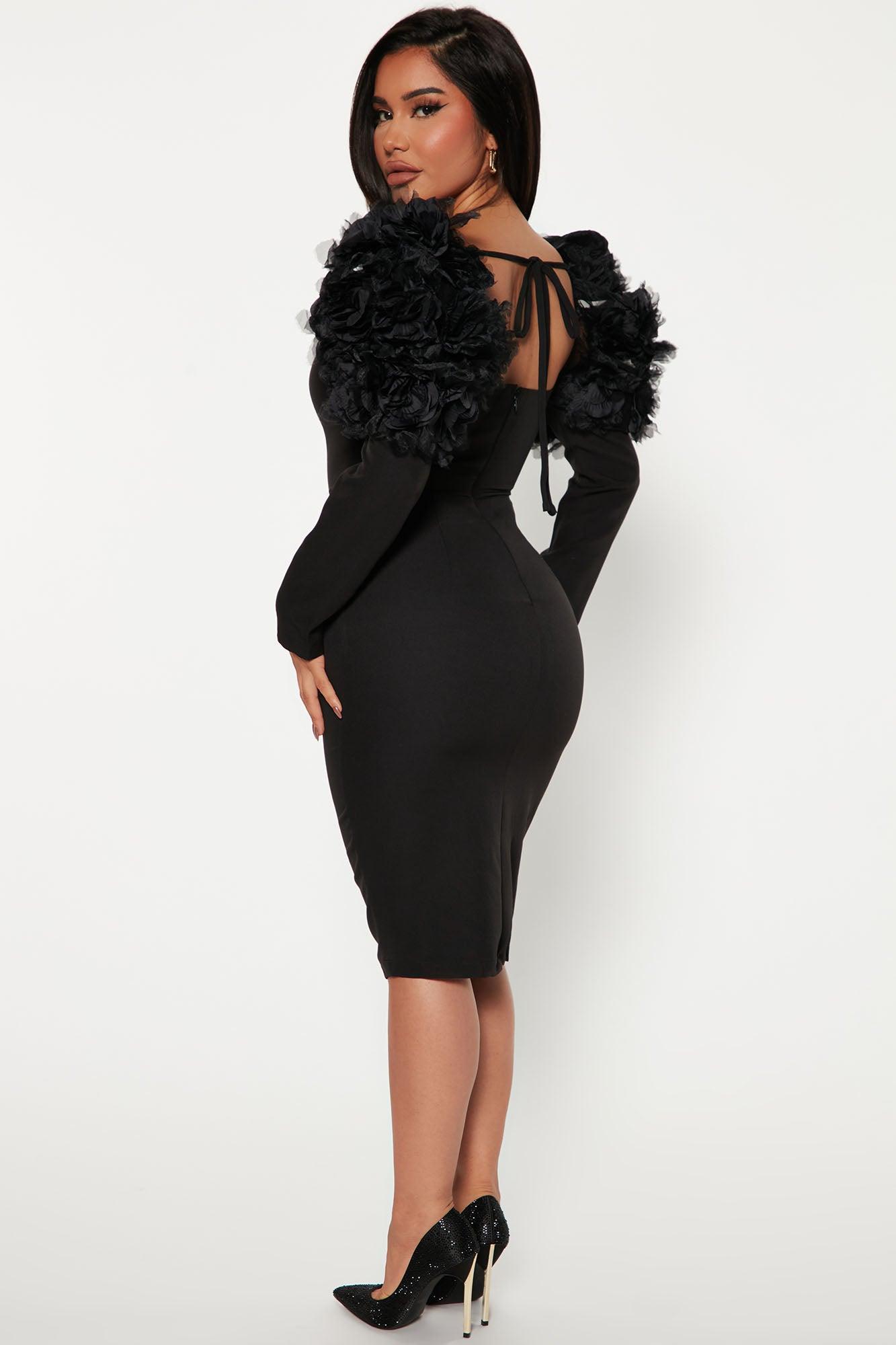 Nicky Midi Dress - Black Product Image