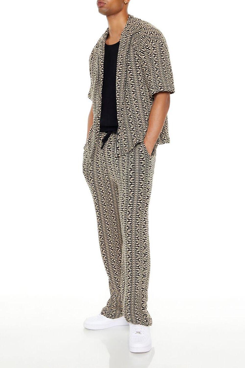 Slim-Fit Geo Print Drawstring Pants | Forever 21 Product Image