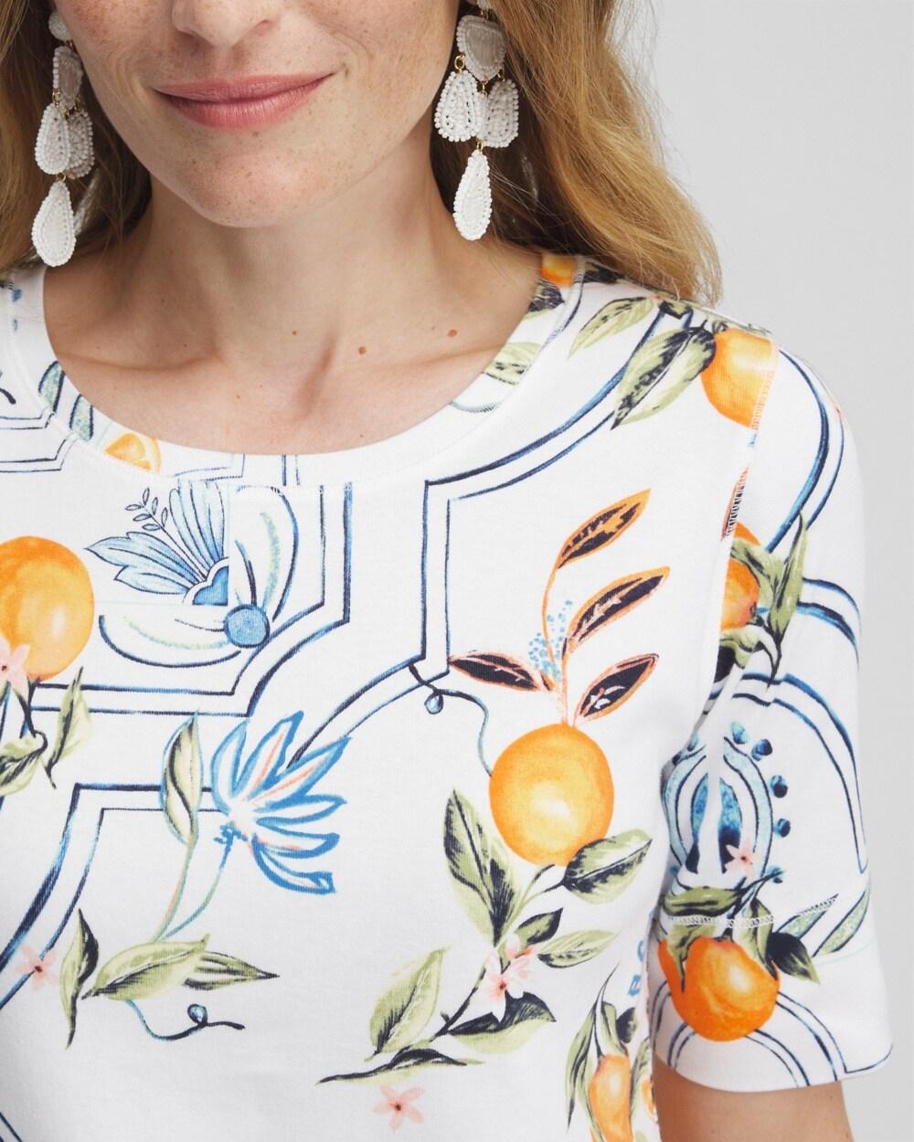 Tropical Jewel Neck Tee Product Image