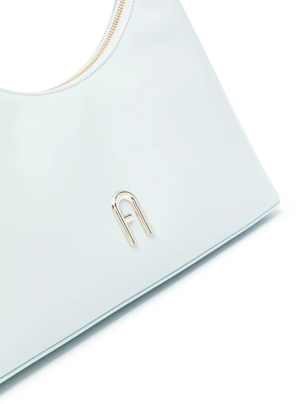 FURLA Diamond Leather Shoulder Bag In Blue Product Image