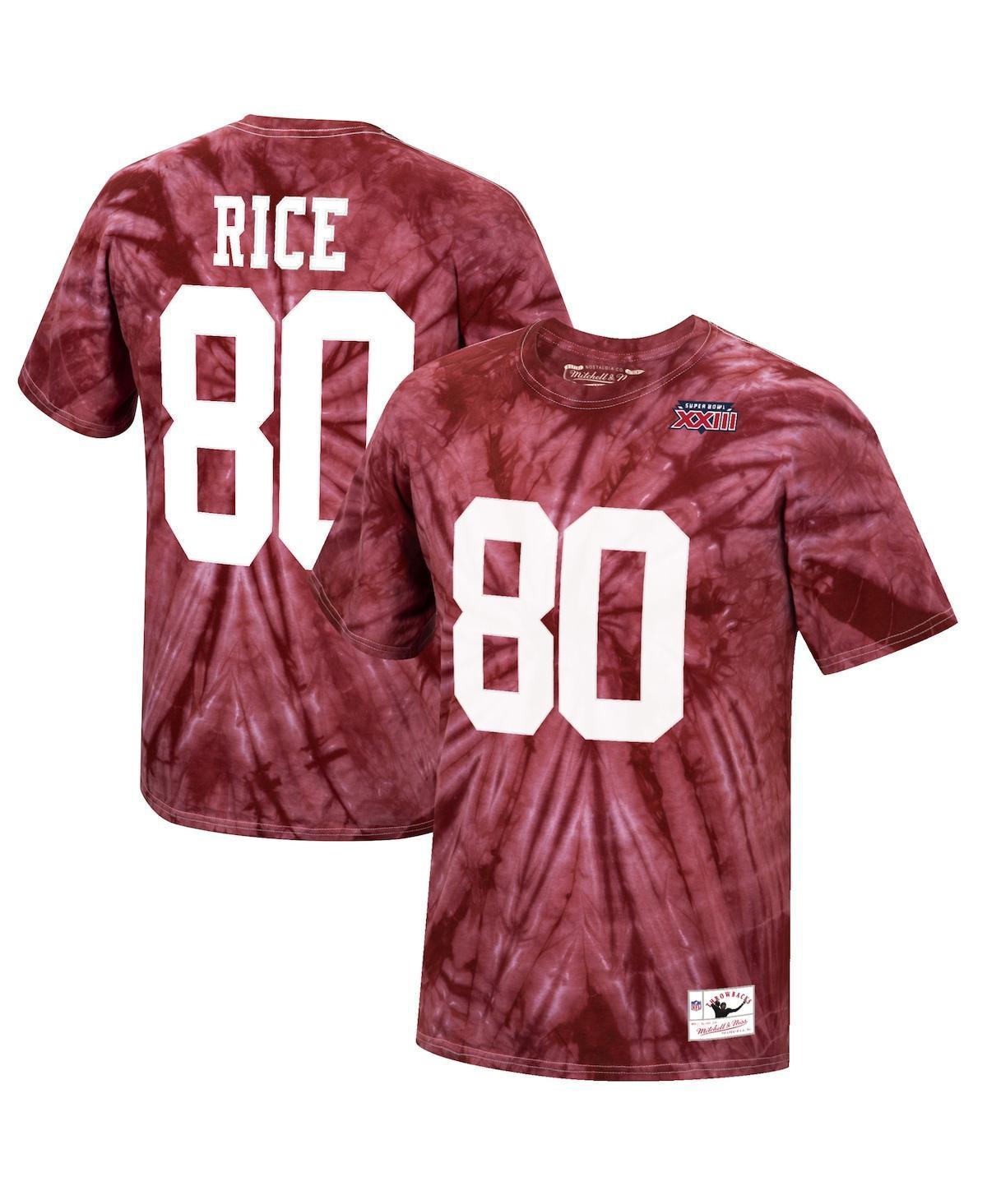 Men's Mitchell & Ness Jerry Rice Scarlet San Francisco 49ers Tie-Dye Super Bowl XXIII Retired Player Name & Number T-Shirt, Size: Small Product Image
