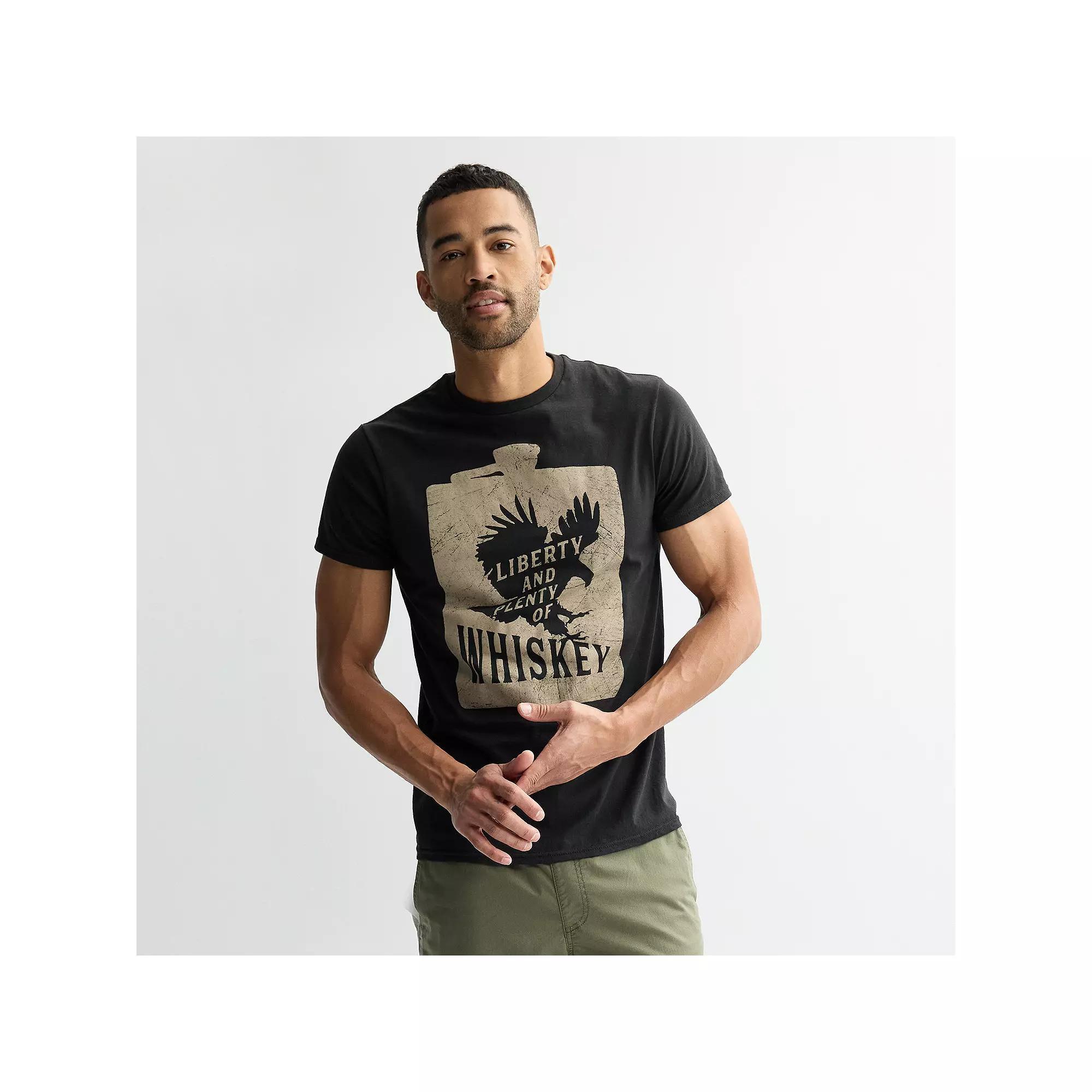 Men's Liberty Whiskey Graphic Tee, Size: Small, Black Product Image