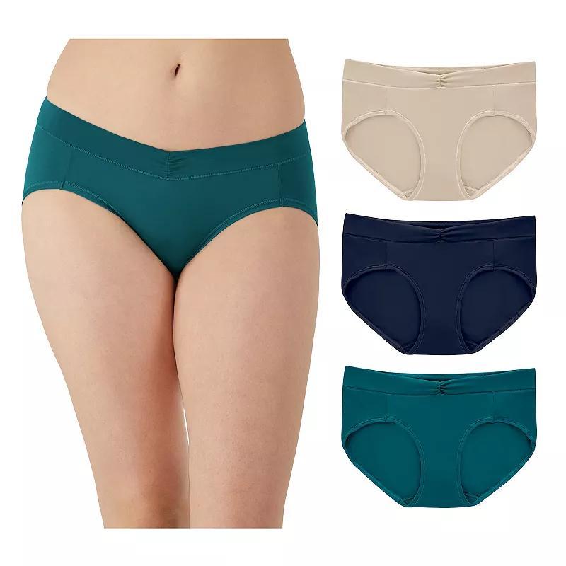 Maidenform 3-Pack Everyday Luxe Bikini Underwear DM3TBK, Womens Brown Eve Blush Product Image