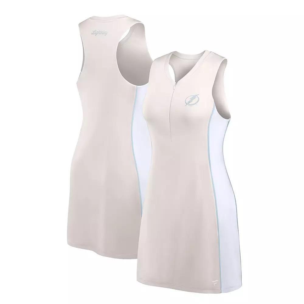 Women's Fanatics Signature Tan Tampa Bay Lightning Studio Boost Athletic Half-Zip Dress, Size: Large, Lgh Team Product Image