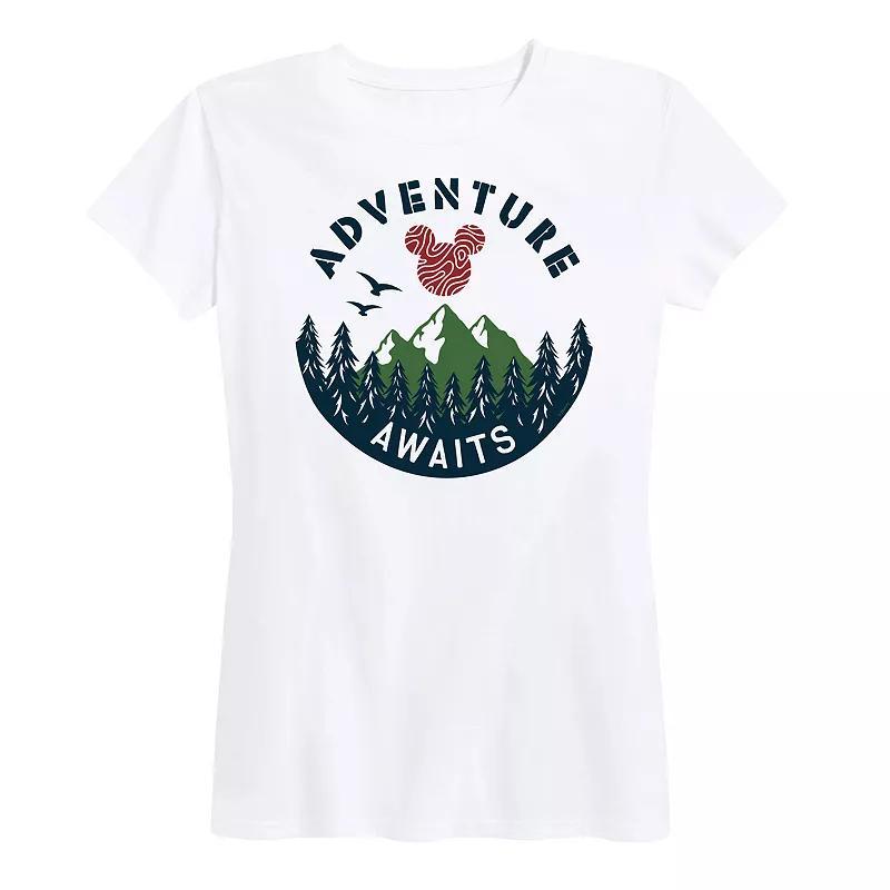 Disneys Mickey Mouse Womens Adventure Awaits Graphic Tee Product Image