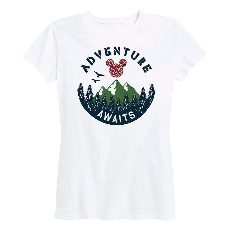 Disneys Mickey Mouse Womens Adventure Awaits Graphic Tee Product Image