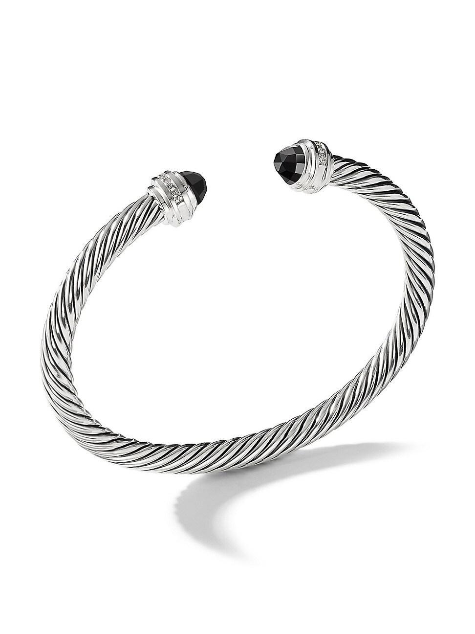 David Yurman Cable Classics Bracelet with Black Onyx & Diamonds Product Image