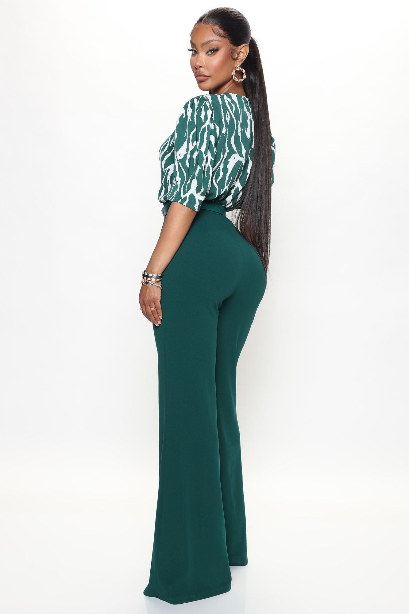 Juliette Printed Jumpsuit - Green/combo Product Image