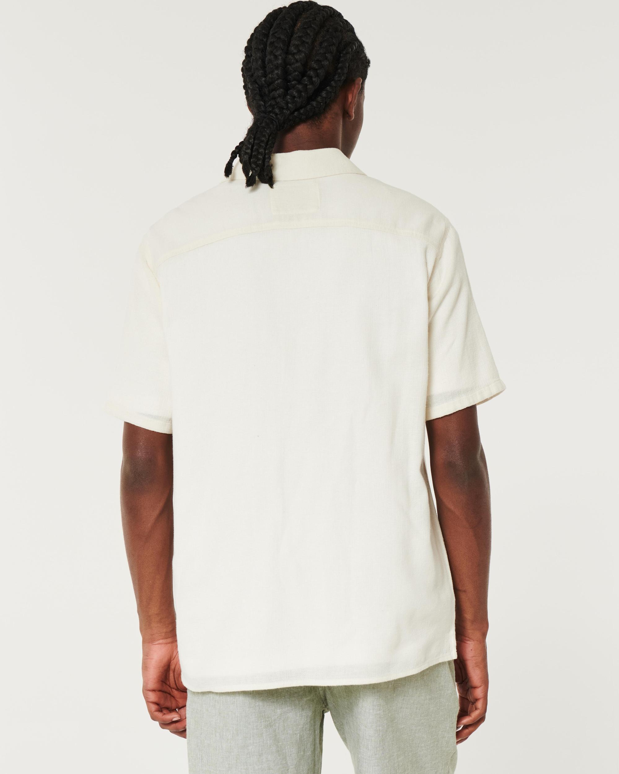 Relaxed Short-Sleeve Embroidered Western Graphic Shirt Product Image
