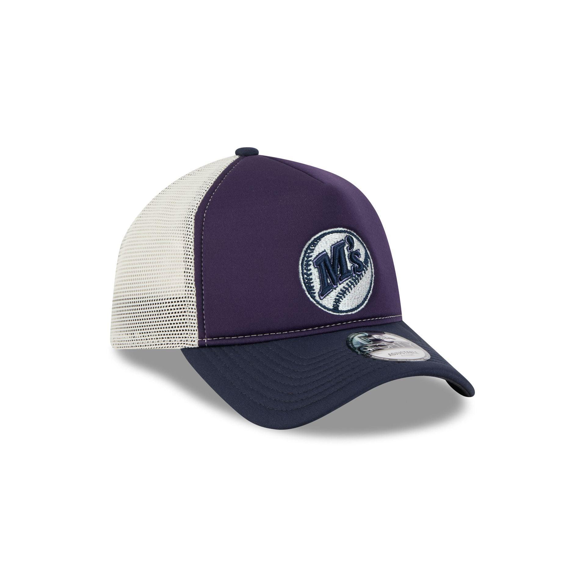 Seattle Mariners Navy Purple 9FORTY A-Frame Trucker Hat Male Product Image