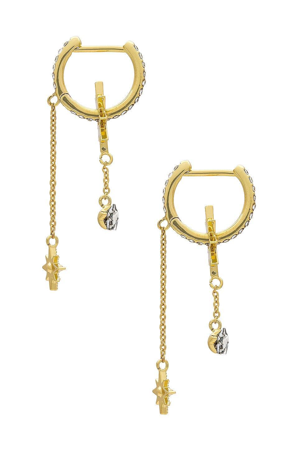 Star Huggie Drop Earrings BaubleBar Product Image