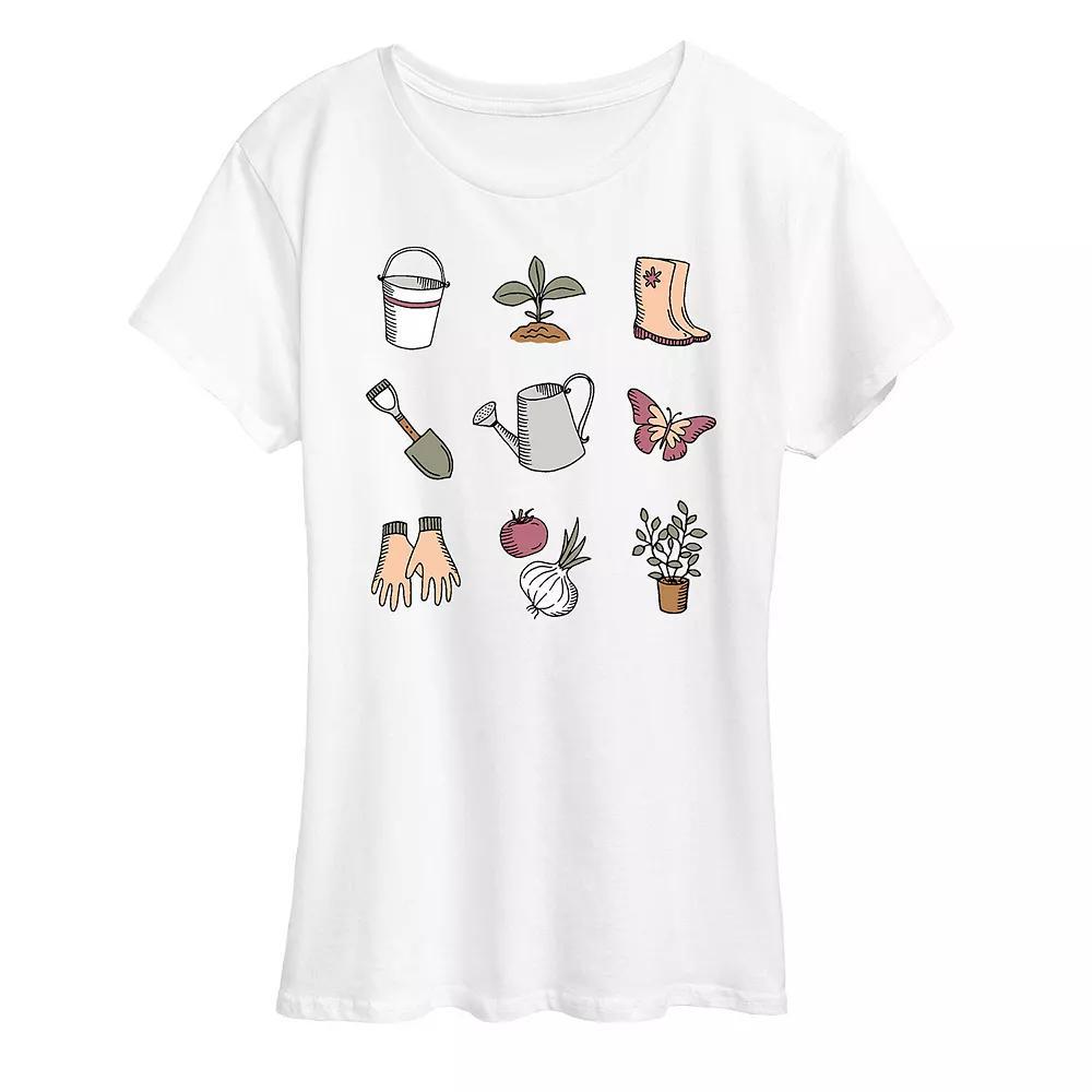 Womens Gardening Grid Graphic Tee Product Image