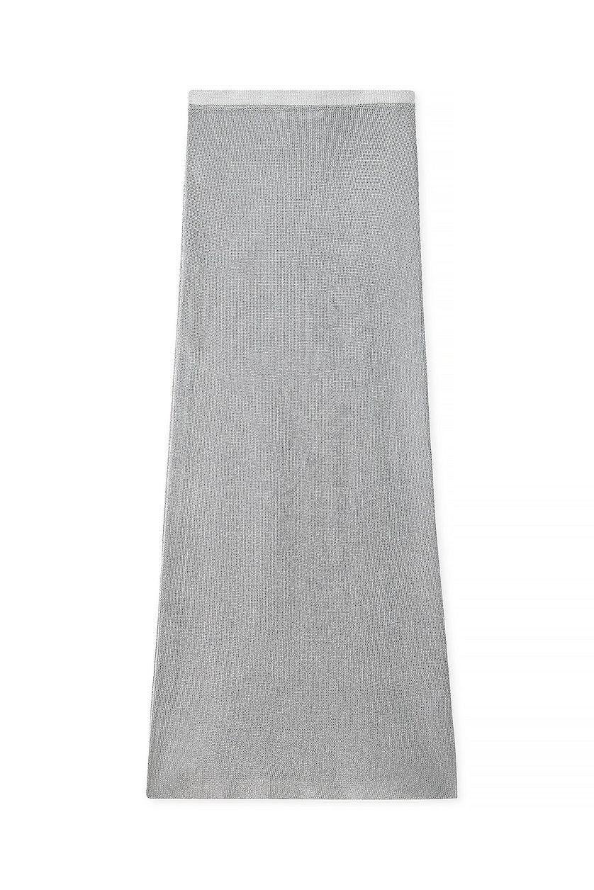 Metallic Knitted Maxi Skirt Product Image