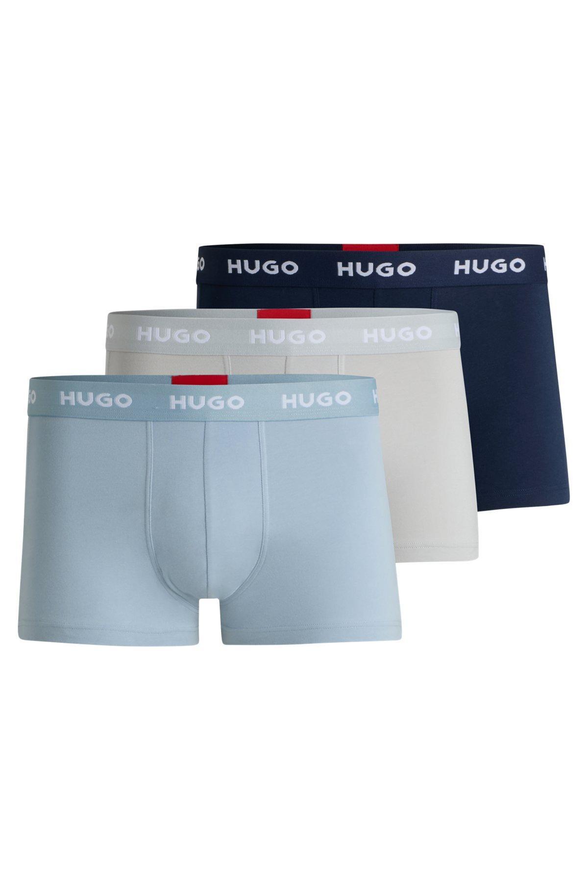 Three-pack of stretch-cotton trunks with logo waistbands Product Image