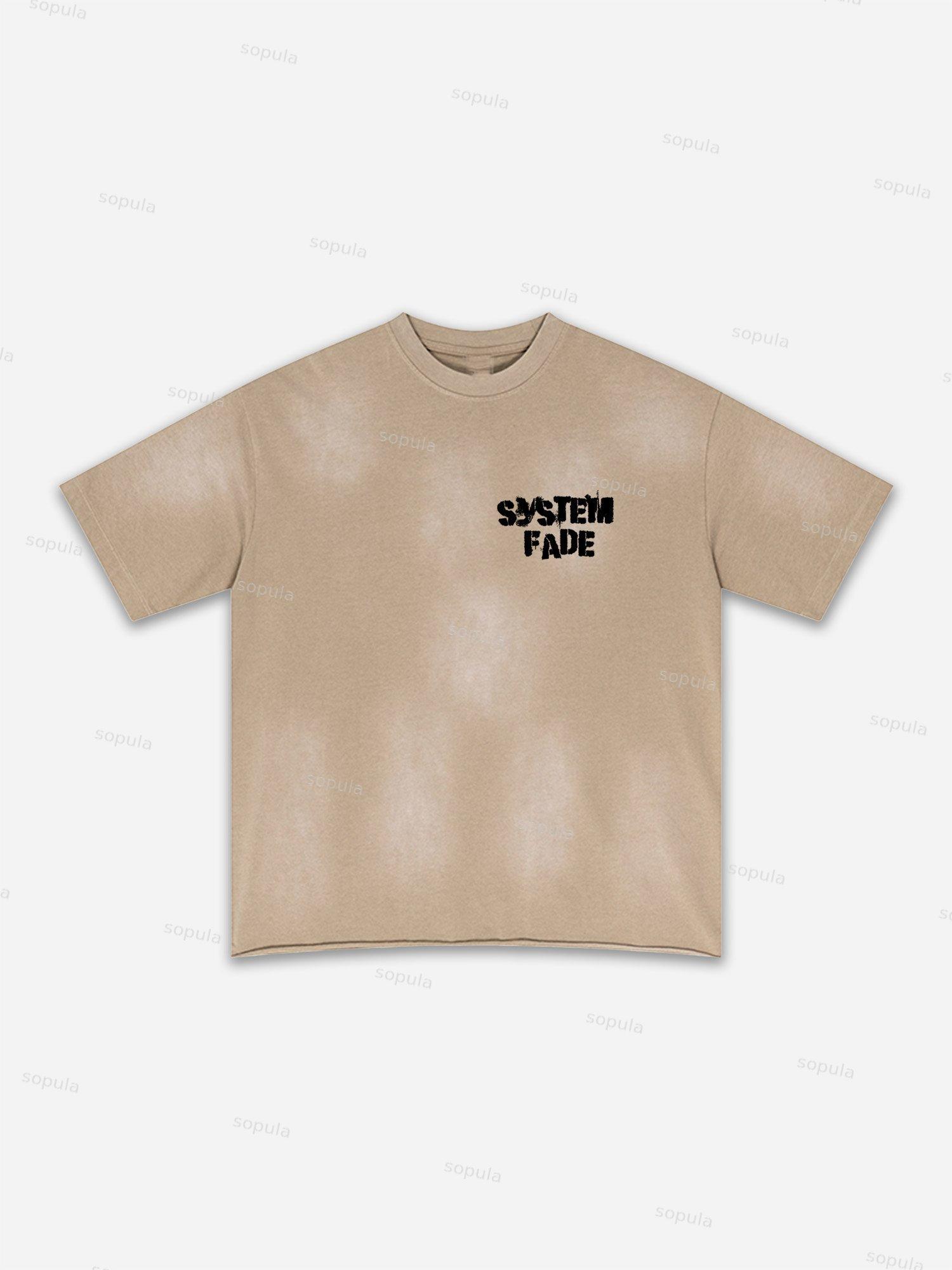 Lips Graphic Print Washed T-shirt Product Image