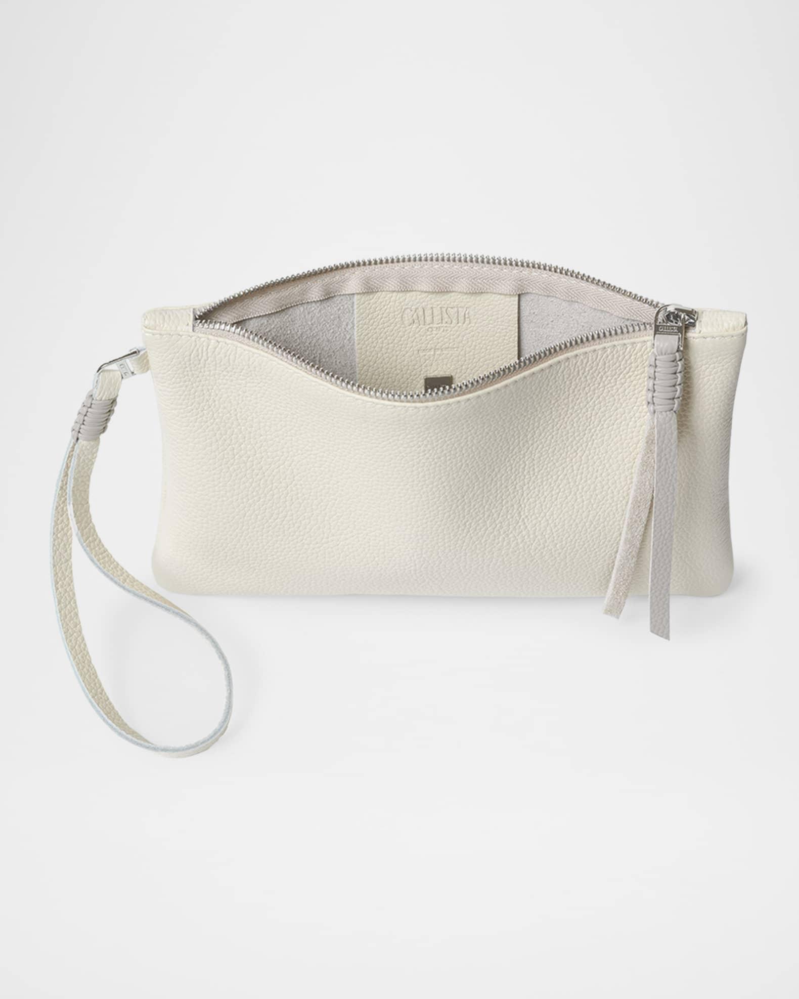 Slim Grained Leather Pochette Clutch Bag  Product Image