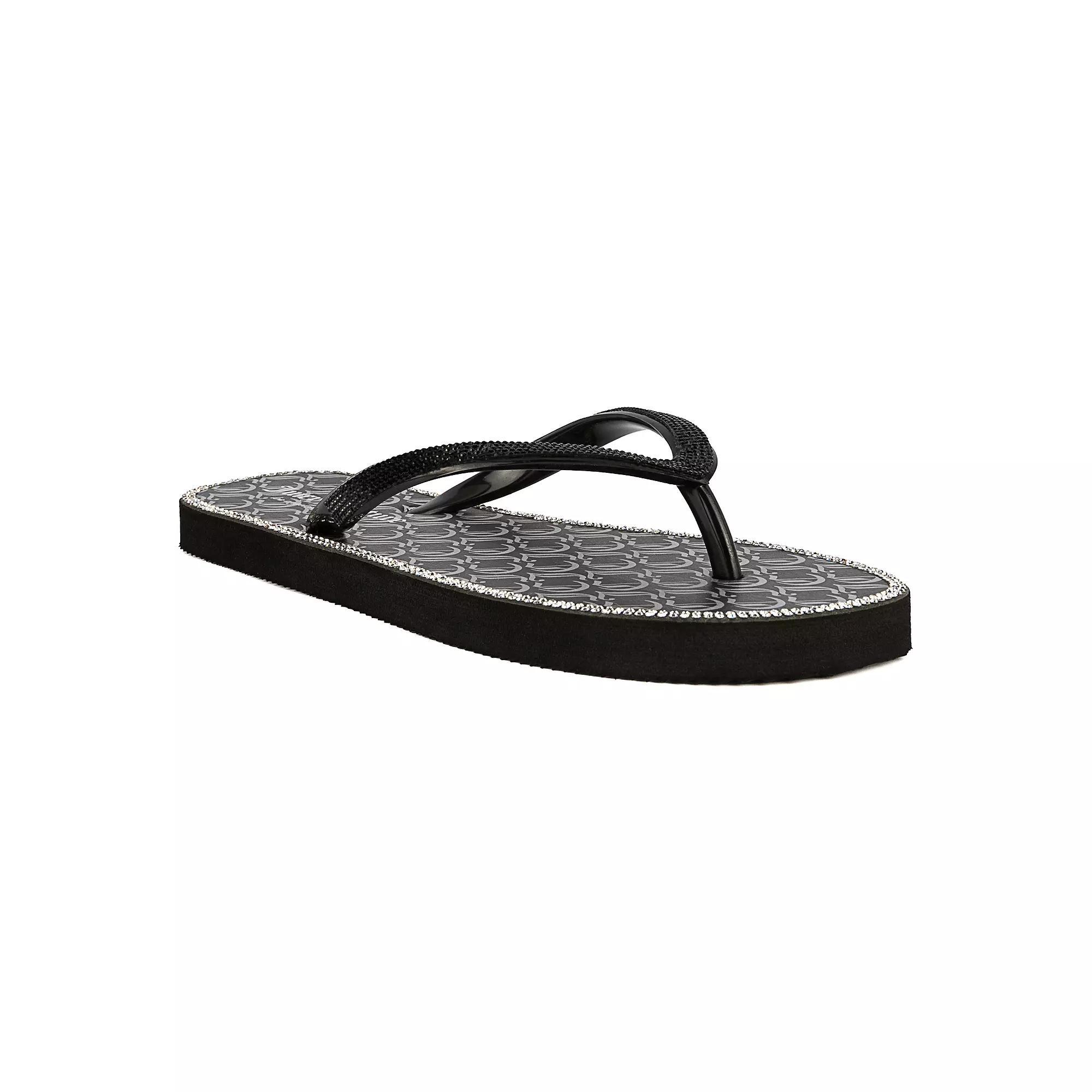 Juicy Couture Surprise 2 Women's Flip Flop Sandals, Size: 10, Black Product Image