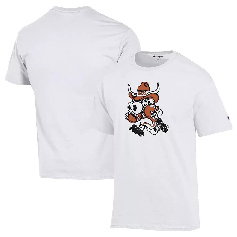 Men's Champion  White Texas Longhorns  Bevo T-Shirt, Size: Large Product Image