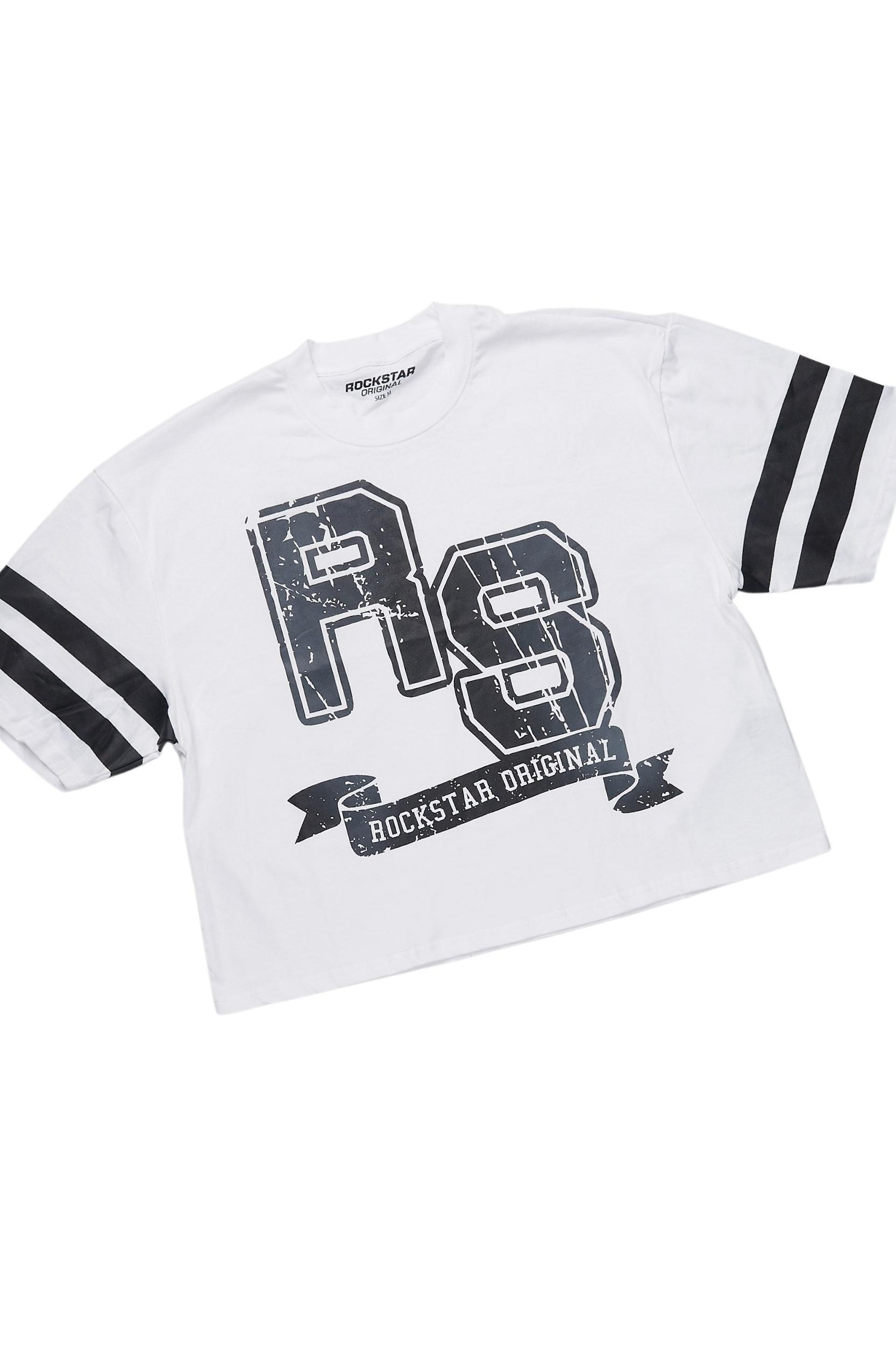 Tenita White/Black T-Shirt Short Set Female Product Image