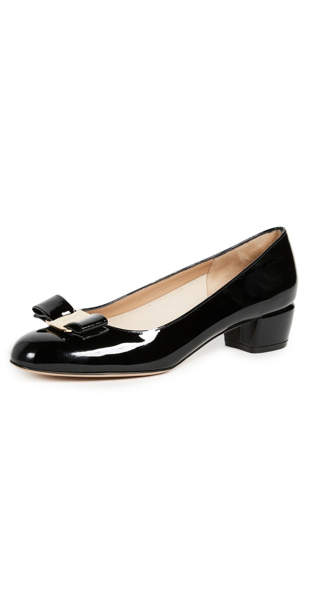 Ferragamo Womens Vara Leather Pumps Product Image