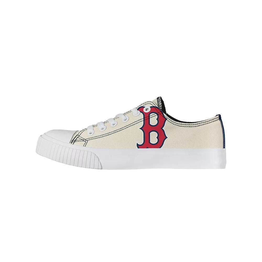 Women's FOCO Cream Boston Red Sox Low Top Canvas Shoes, Size: 6, Beige Product Image