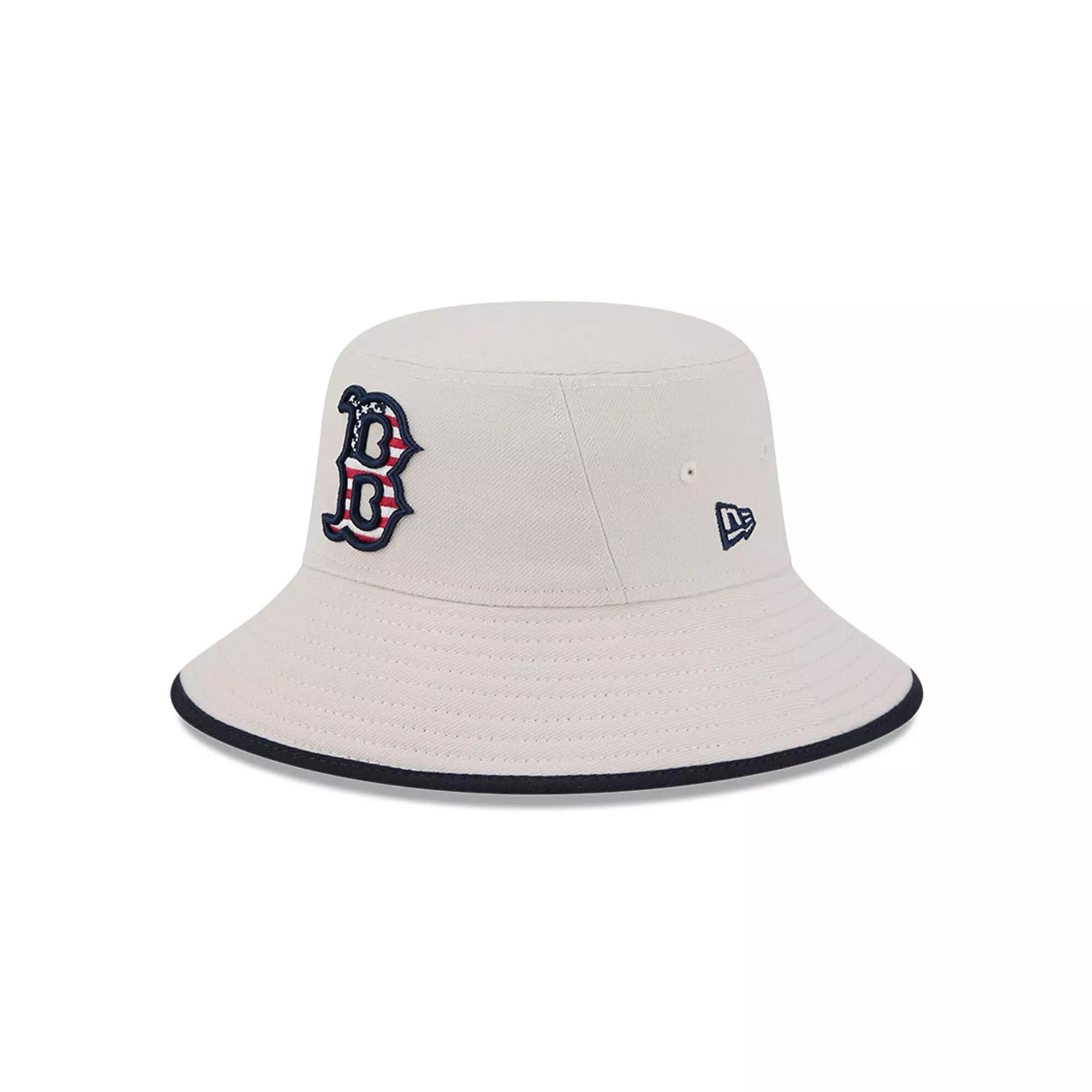 Men's New Era  Khaki Boston Red Sox 2024 Fourth of July Bucket Hat, Beig K Product Image