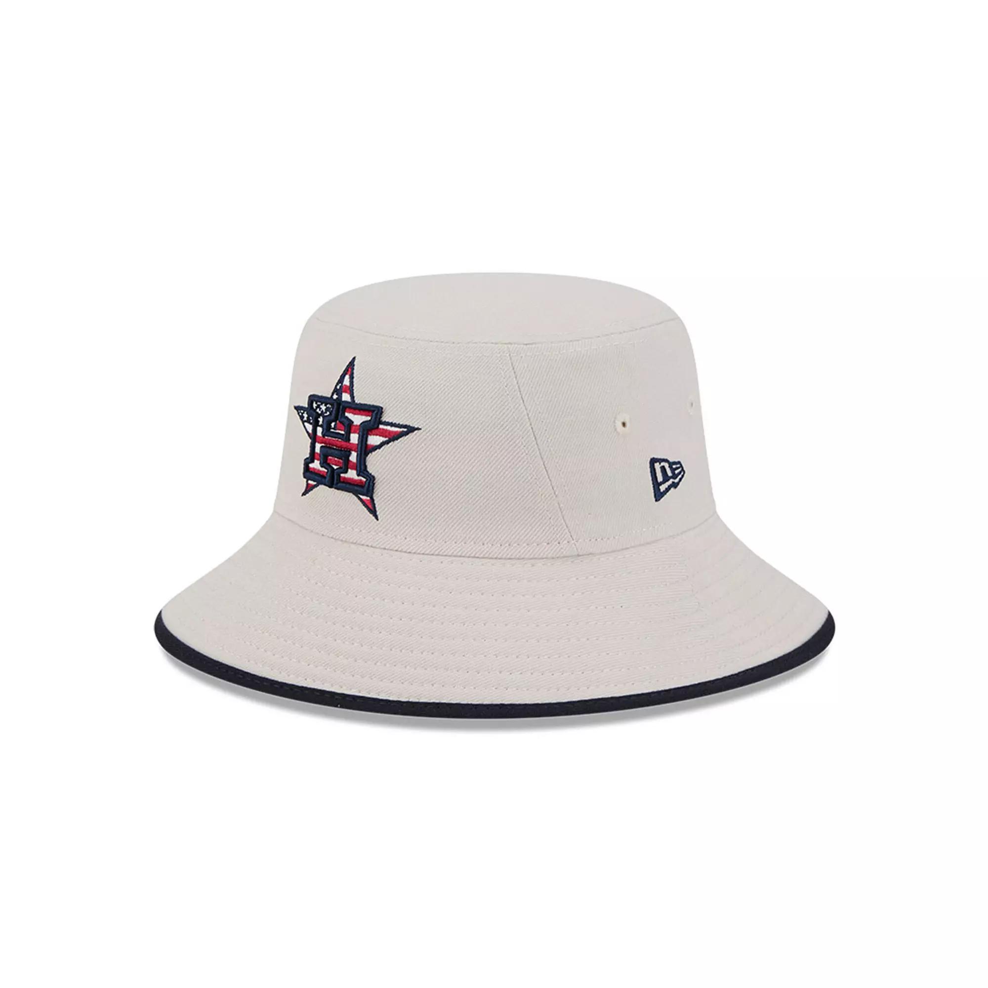 Mens New Era Khaki Houston Astros 2024 Fourth of July Bucket Hat Product Image