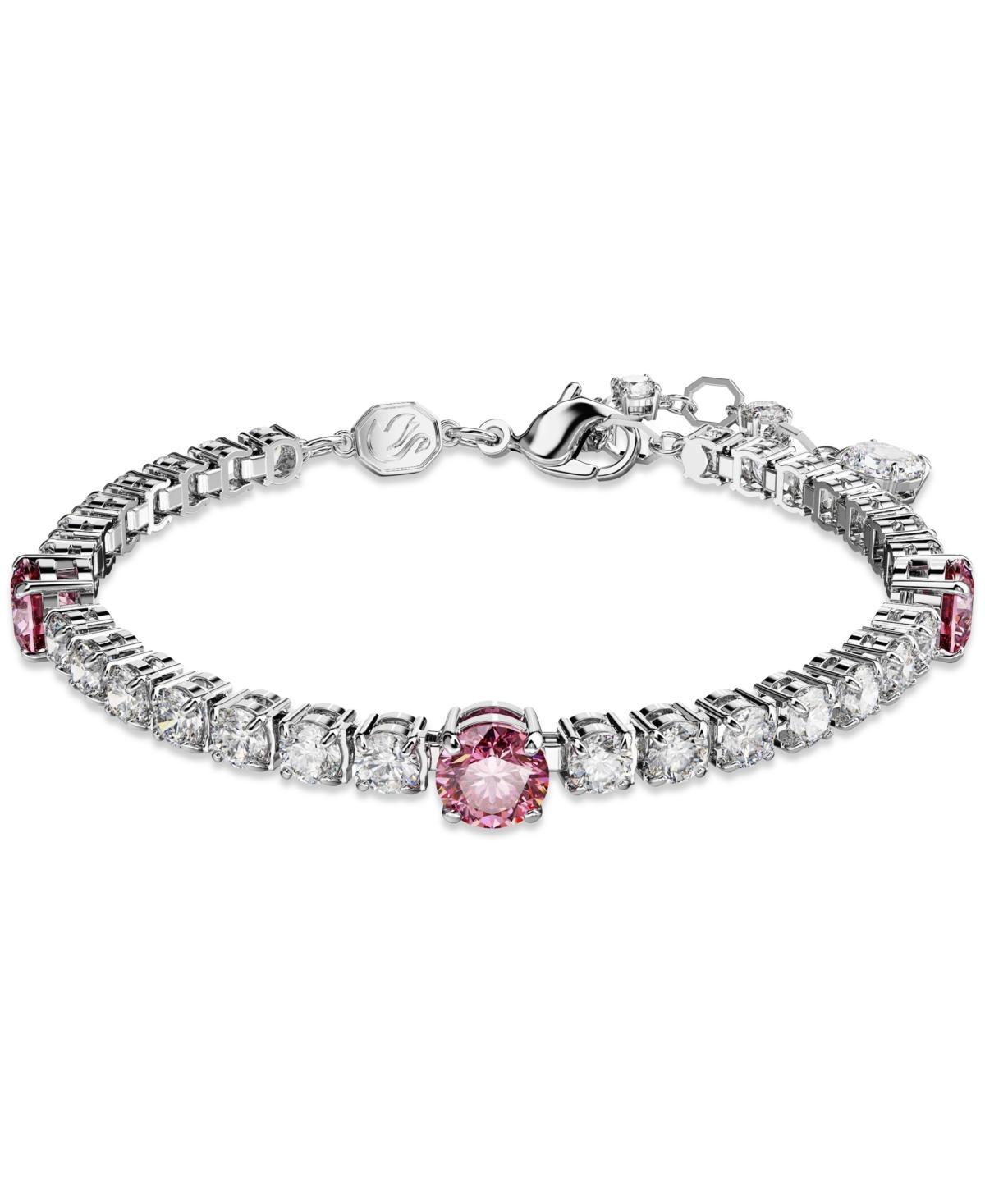 Swarovski Matrix Round Cut Tennis Bracelet in Rhodium Plated Product Image