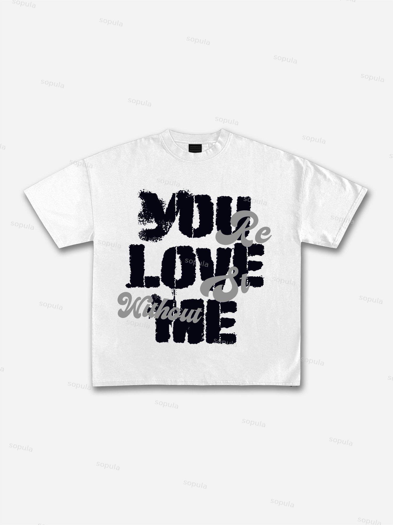 Youre Lost Without Me Graphic Cotton T-shirt Product Image