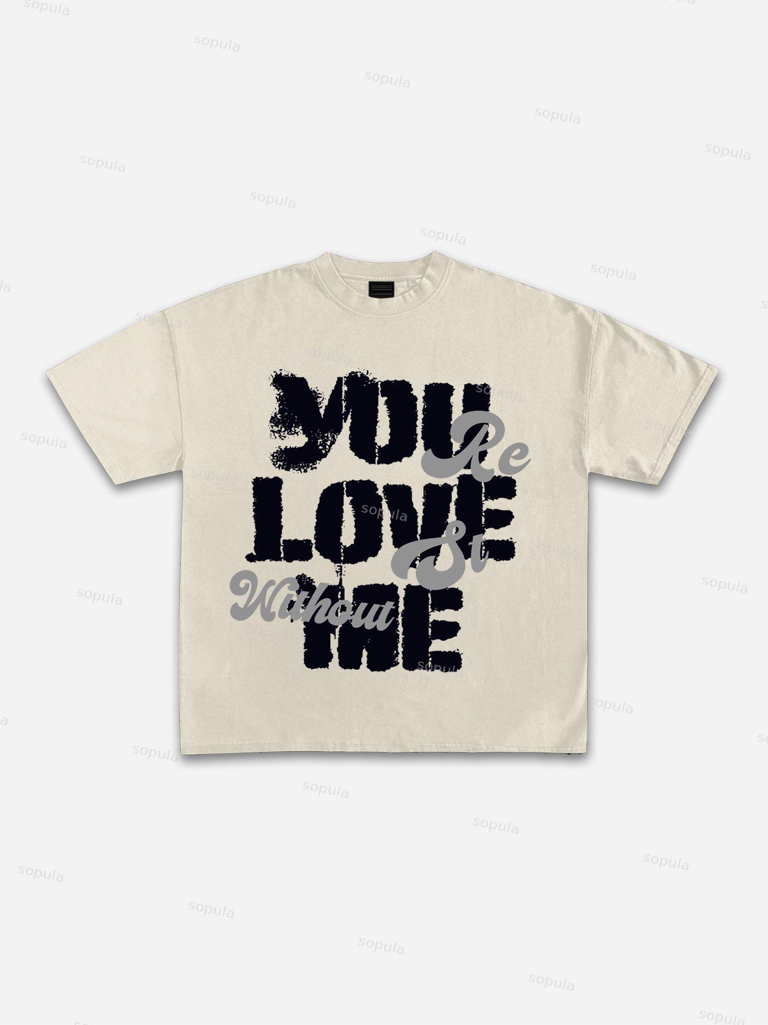 Youre Lost Without Me Graphic Cotton T-shirt Product Image