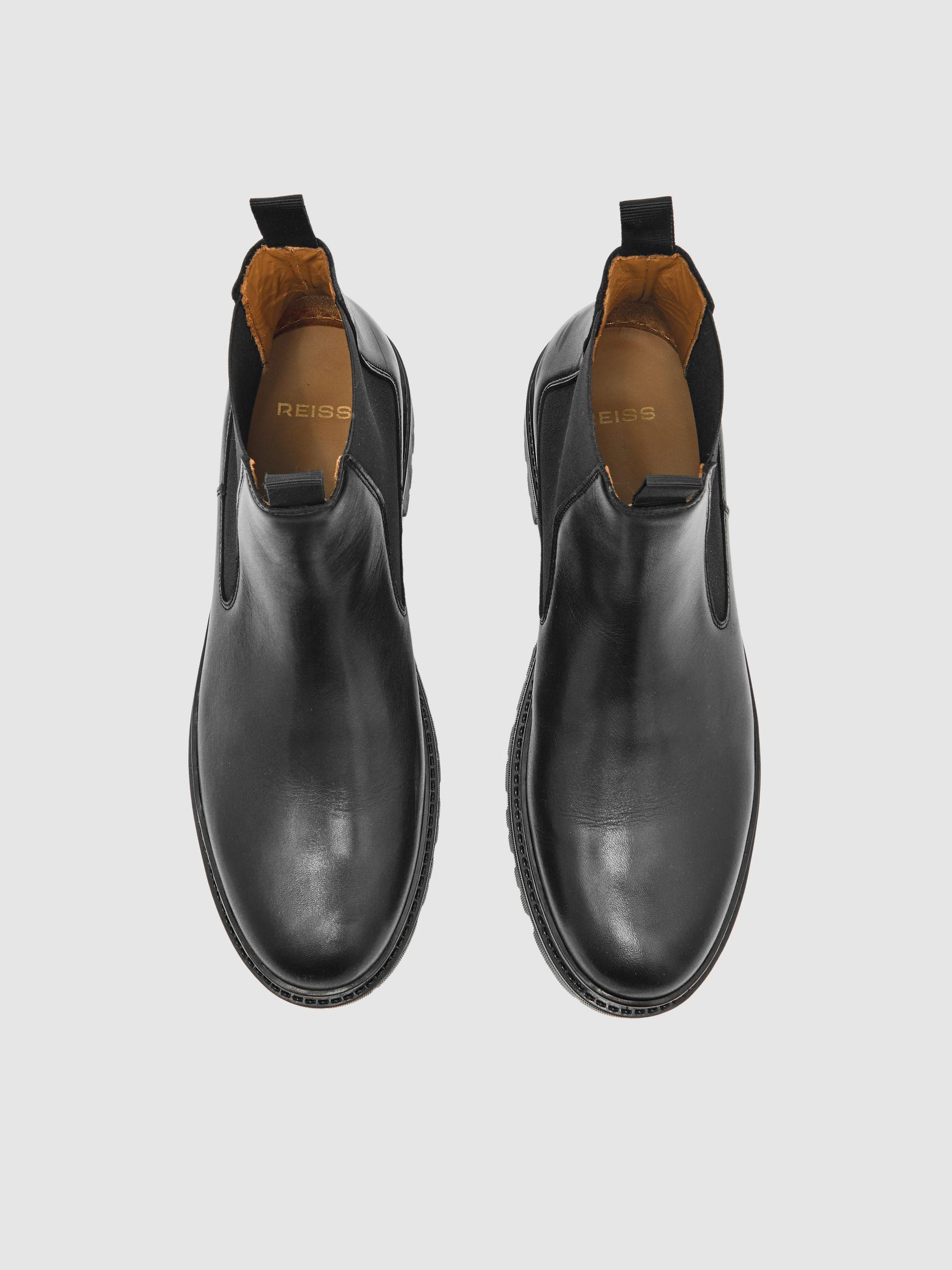 Leather Chelsea Boots in Black Product Image
