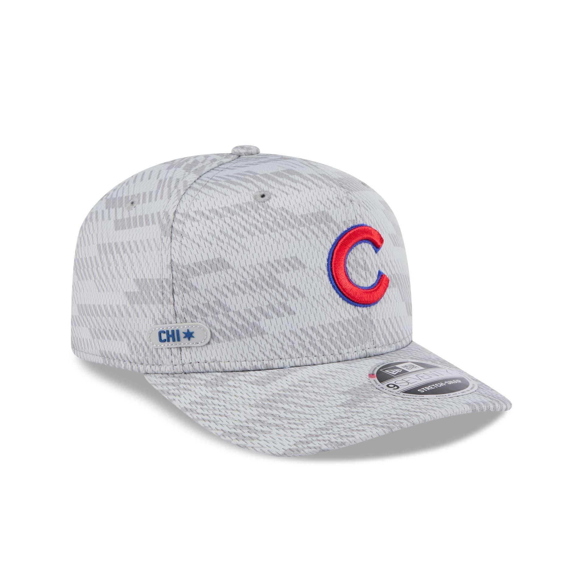Chicago Cubs 2025 Clubhouse Gray 9SEVENTY Stretch-Snap Hat Male Product Image