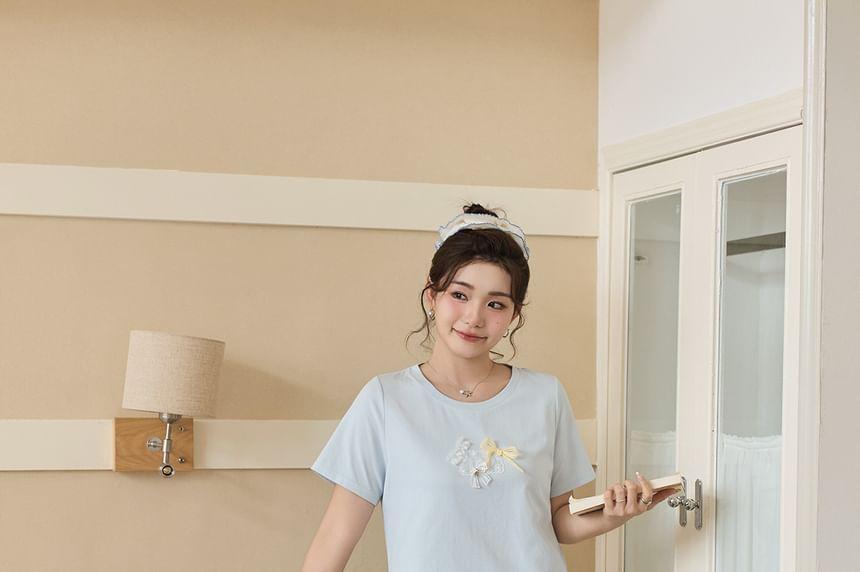 Plus Size High Rise Plain Mini Tiered Skirt Product Image