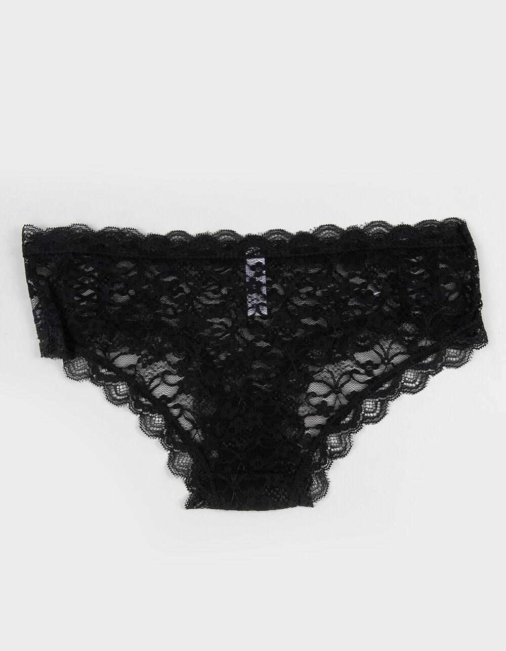 FULL TILT Allover Lace Up Hipster Panties - MAROON Product Image