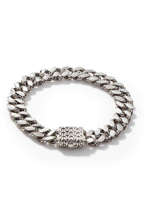 Mens Chain Collection Sterling Silver Engraved Bracelet Product Image