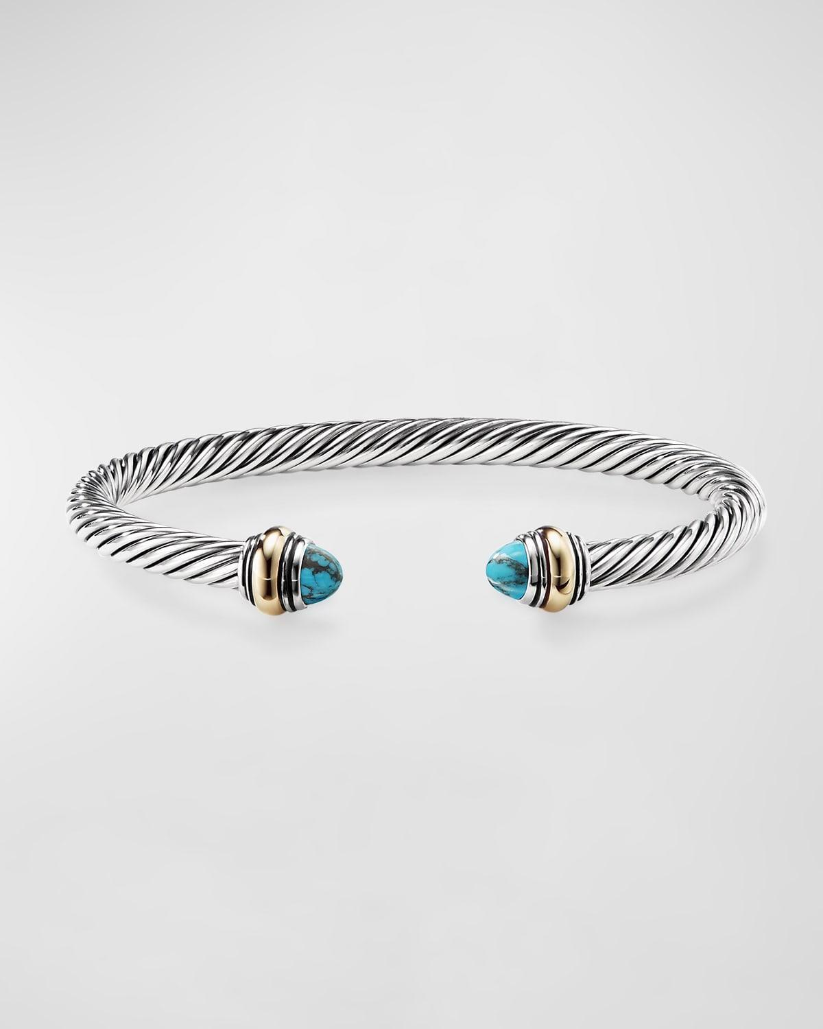 David Yurman Cable Classics Bracelet with Blue Topaz and Gold Product Image