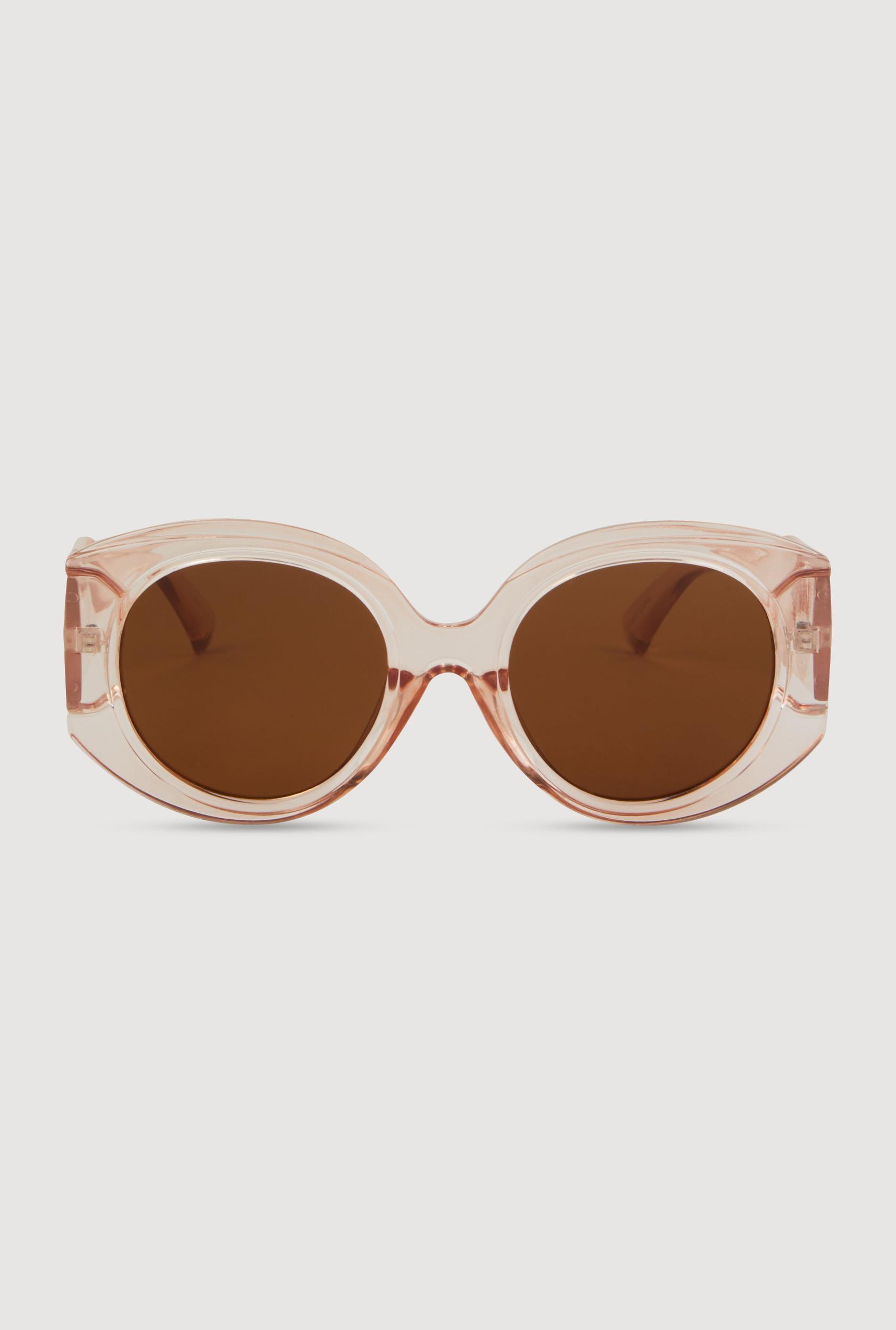 Retro Oversized Round Frame Sunglasses Female Product Image