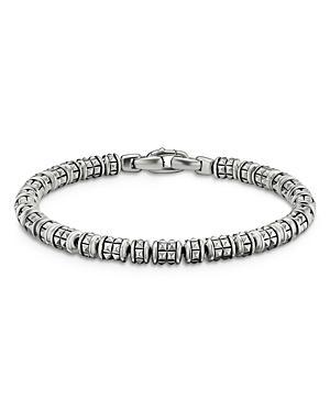 David Yurman Mens Sterling Silver Pyramid Rondelle Bracelet Product Image