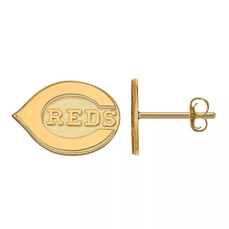 LogoArt Sterling Silver Cincinnati Reds Mini Stud Earrings, Women's, Size: 10MM Product Image