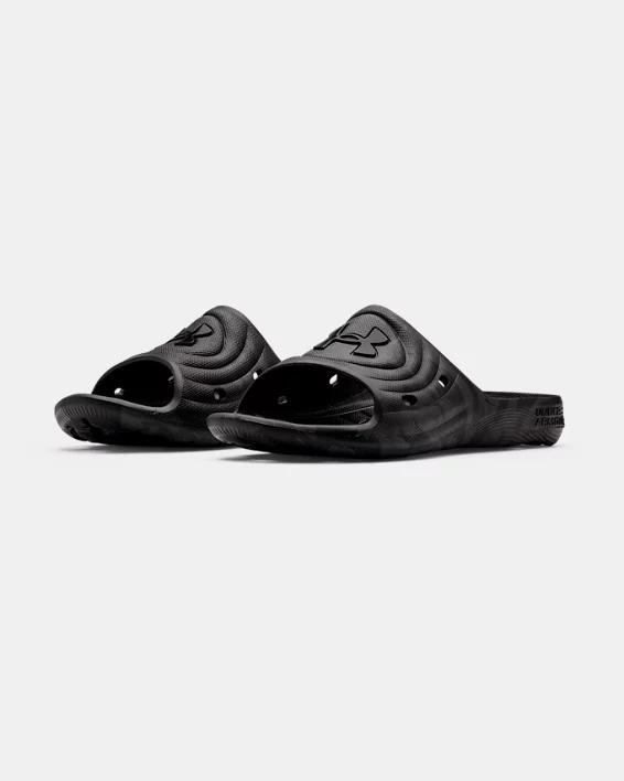 Men's Furry Logo Slide Sandals Product Image