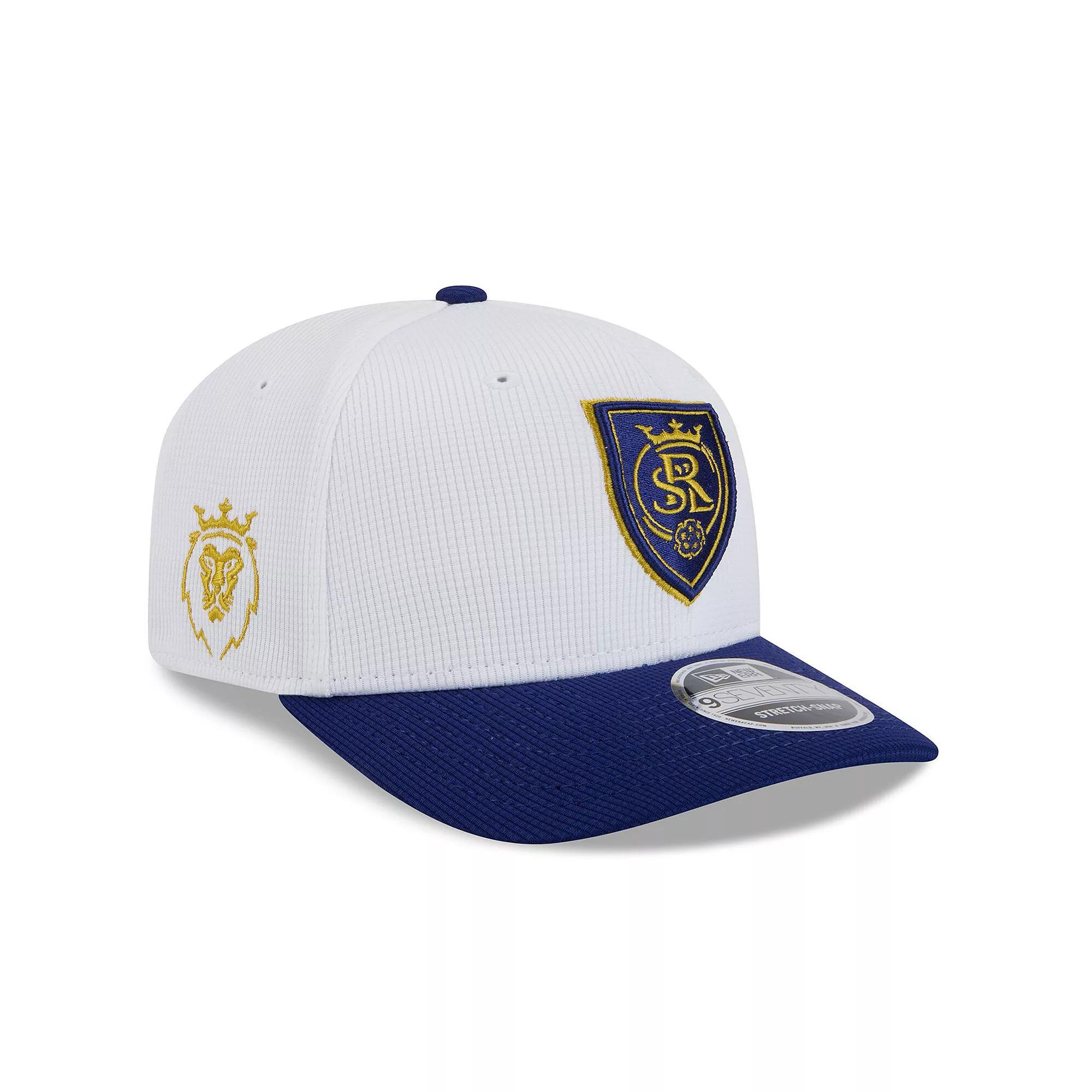 Men's New Era  White/Blue Real Salt Lake 2025 Jersey Hook 9SEVENTY Stretch-Snap Hat, Slt White Product Image
