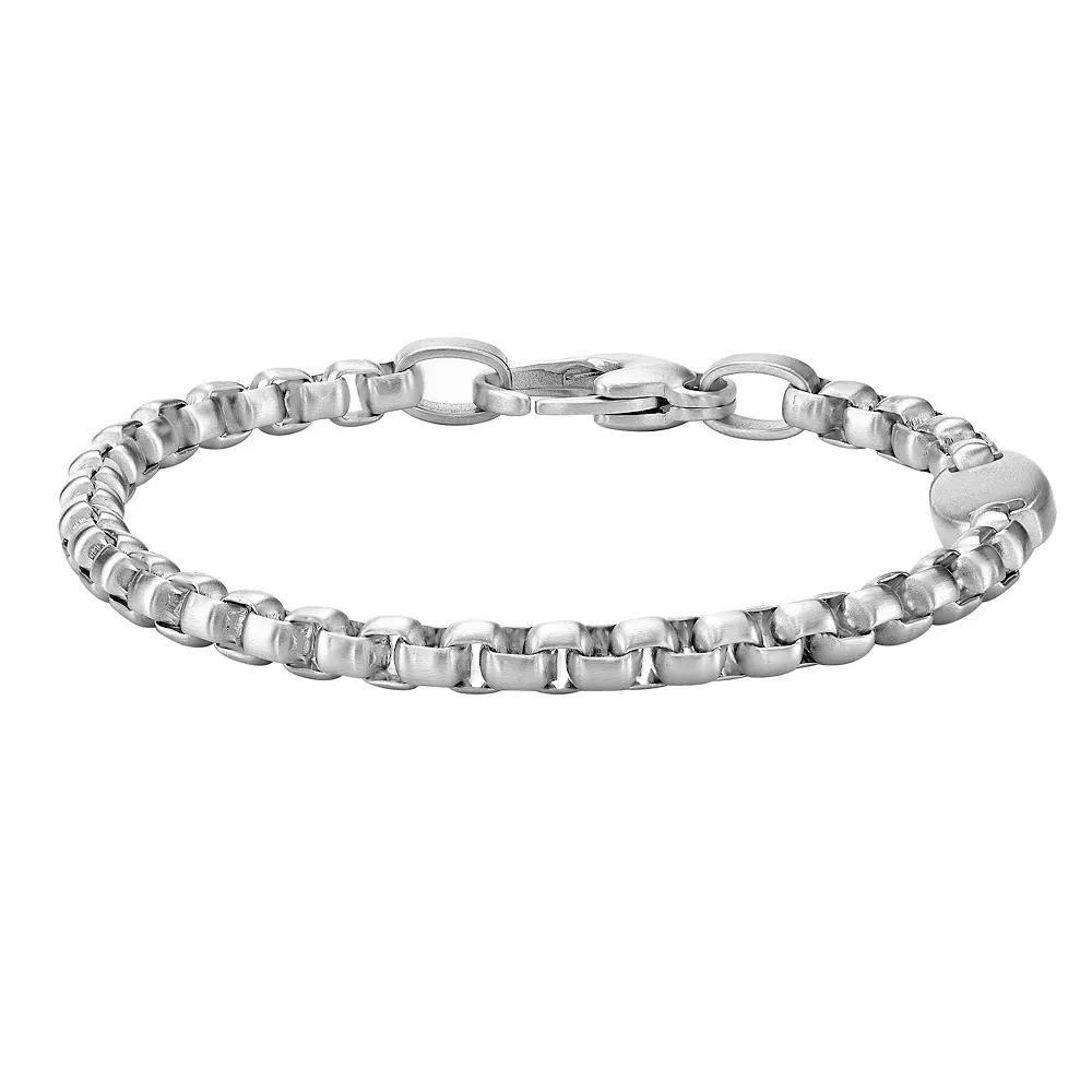 Men's LYNX Stainless Steel Round Box Chain Bracelet, Size: 8.5" Product Image