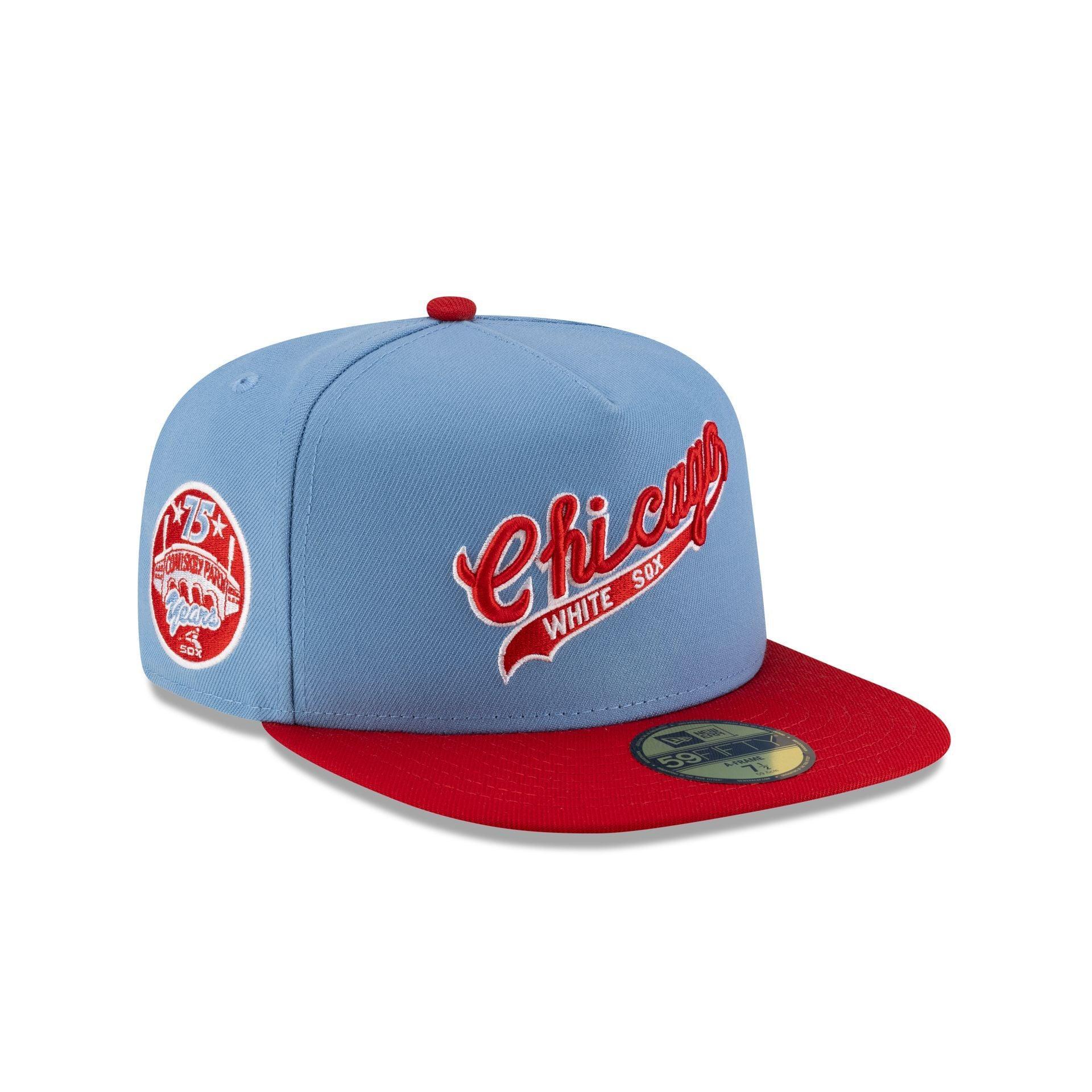 Just Caps Sky Blue Chicago White Sox 59FIFTY A-Frame Fitted Hat Male Product Image