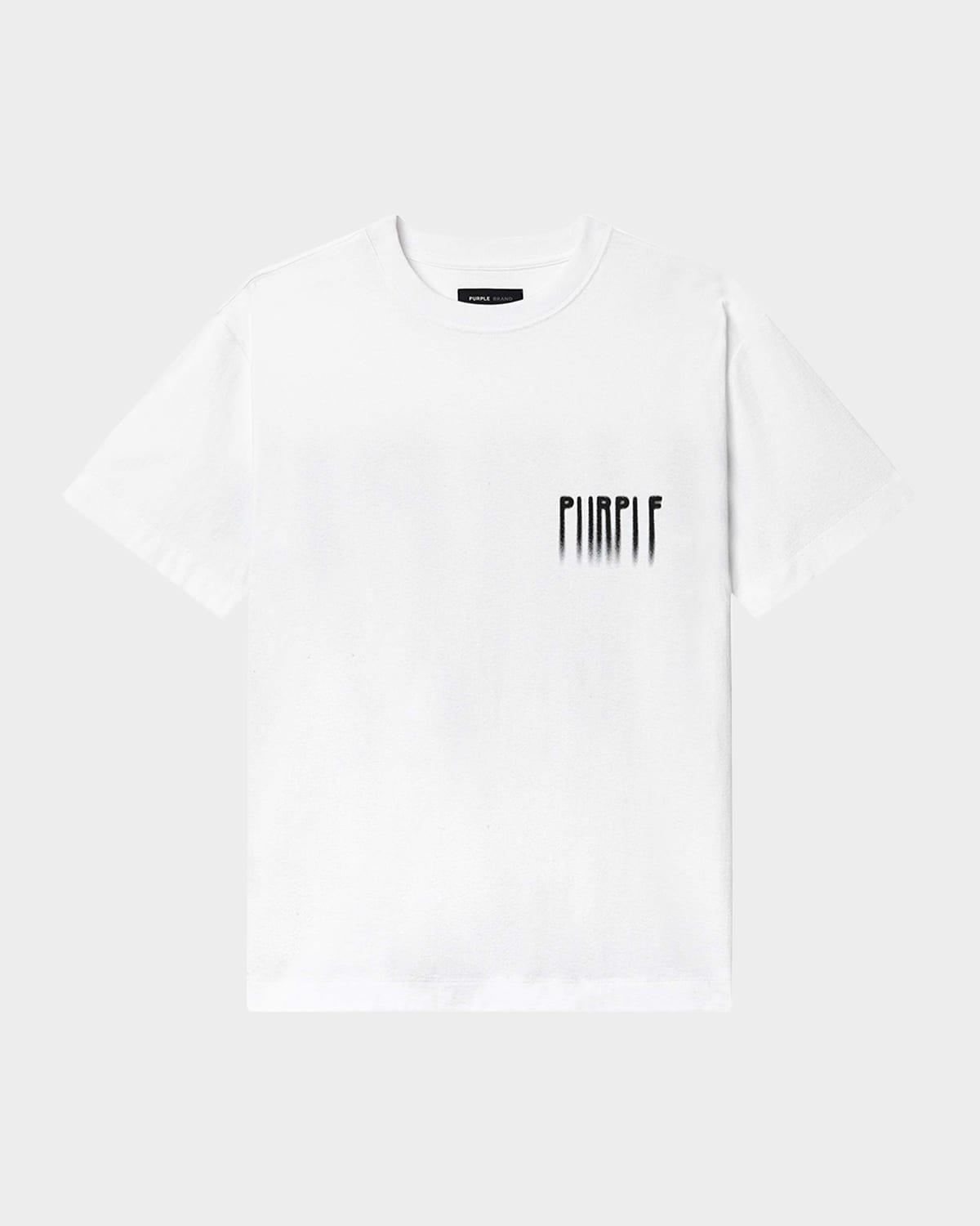 Mens Short-Sleeve Textured Blurred Logo Tee Product Image