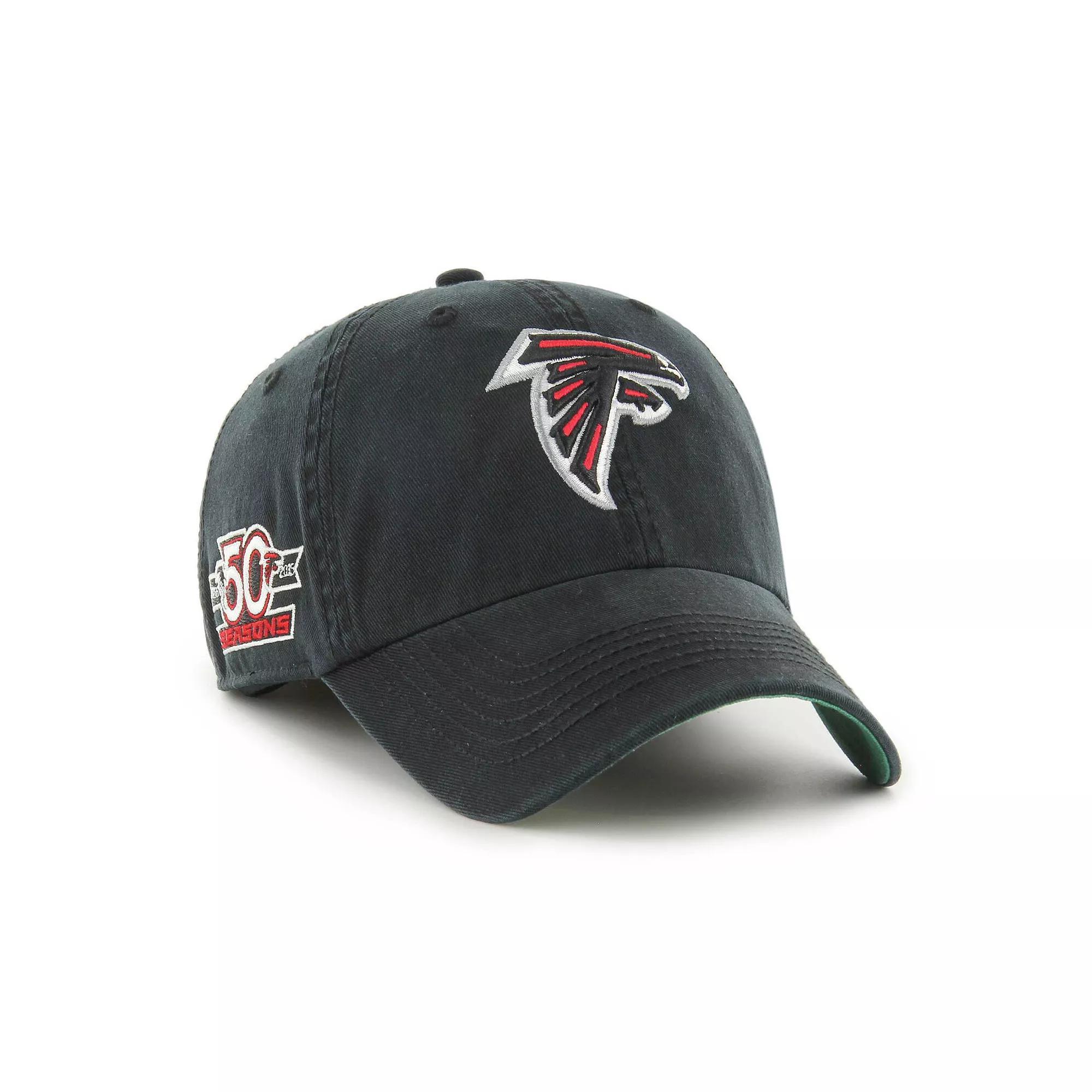 Men's '47 Black Atlanta Falcons Sure Shot Franchise Fitted Hat, Size: Large Product Image