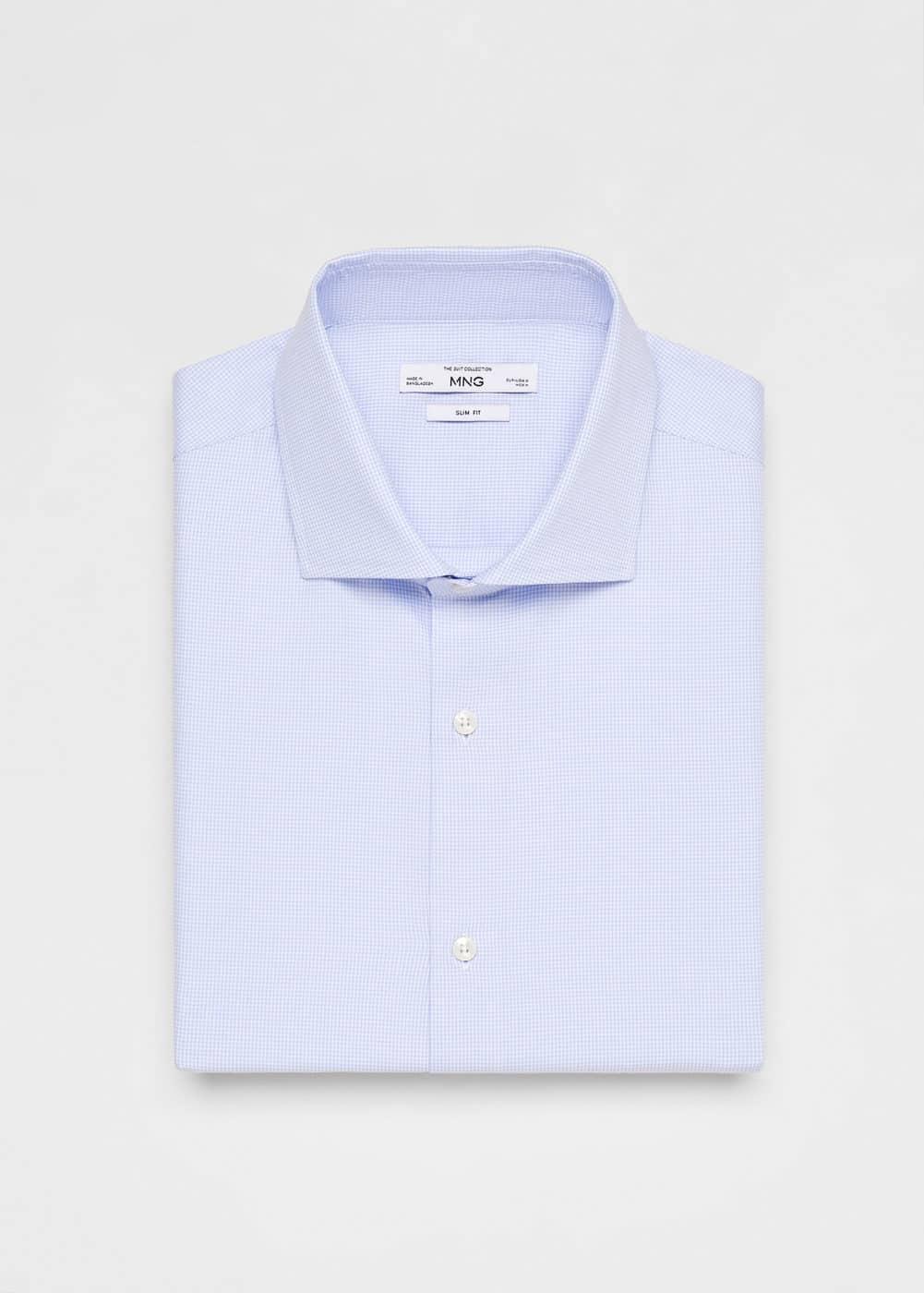 Slim fit structured suit shirt - Men | MANGO USA Product Image
